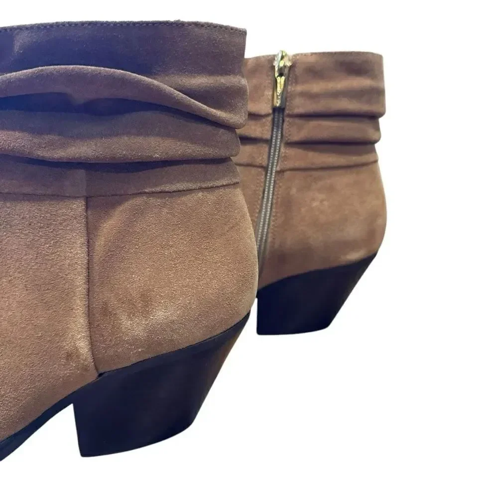 Revolve Vince Camuto Nerlinji Leather Suede Slouch Ankle Western Boot NWOT